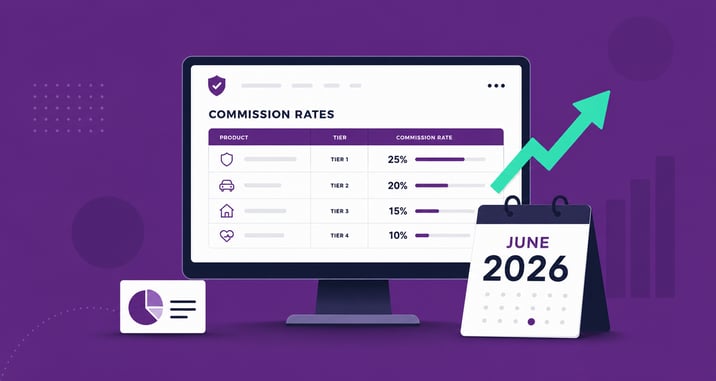 B2B Insurance Fintech Commission Rate Illustration